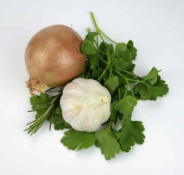 Knoblauch und Zwiebel