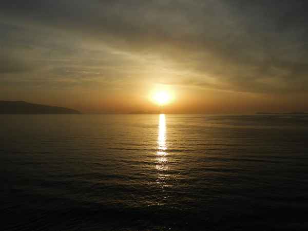 Sonnenuntergang in Vlora, Albanien