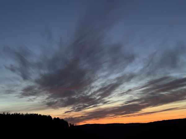 Abendhimmel &uuml;ber dem Schwarzwald