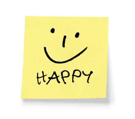 Post-It, Klebezettel, Haftnotiz - Happy!