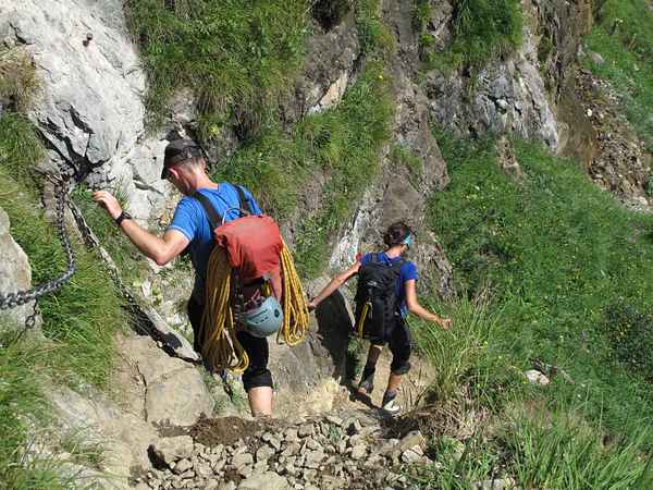 Abstieg nach der Hochtour