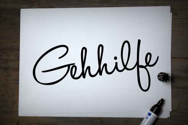 Gehhilfe auf Papier