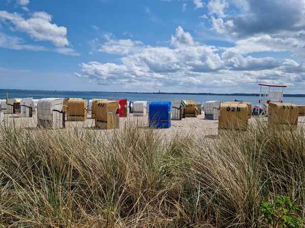 Bunte Strandkörbe