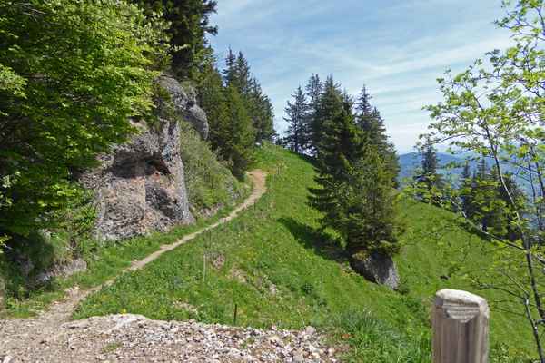 Der Weg hinunter ins Tal