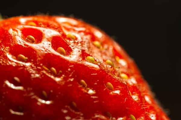 Erdbeere im Close-Up