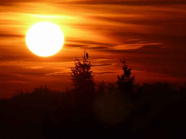 Kulisse beim Sonnenuntergang