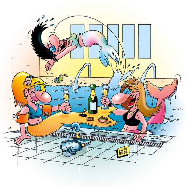 Wassernixen im Schwimmbad