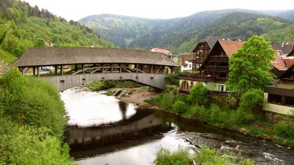 Murg-Holzbrücke bei Forbach