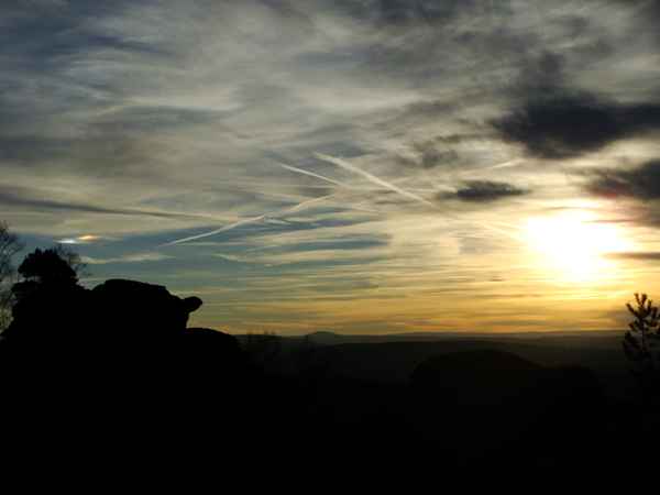 Elbsandsteingebirge Sonnenuntergang