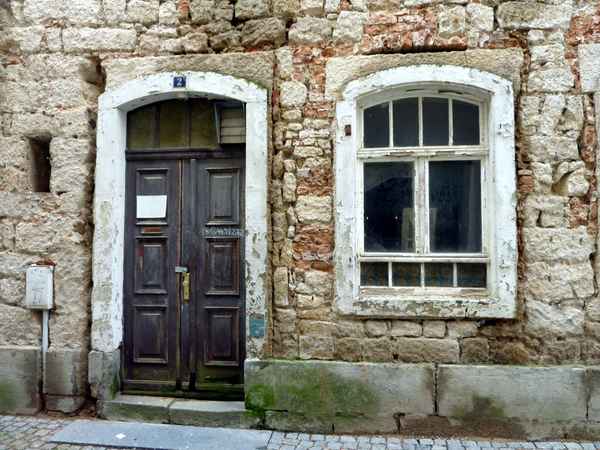 Fassade eines Hauses in Bad Schandau ( Sachsen )