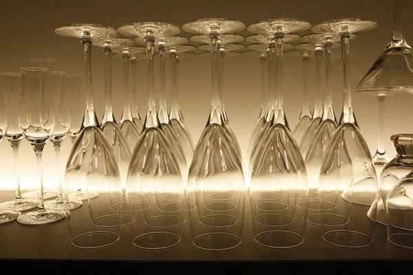 Sektgläser mit Beleuchtung