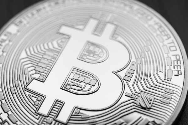 Bitcoin - Münze (s/w)