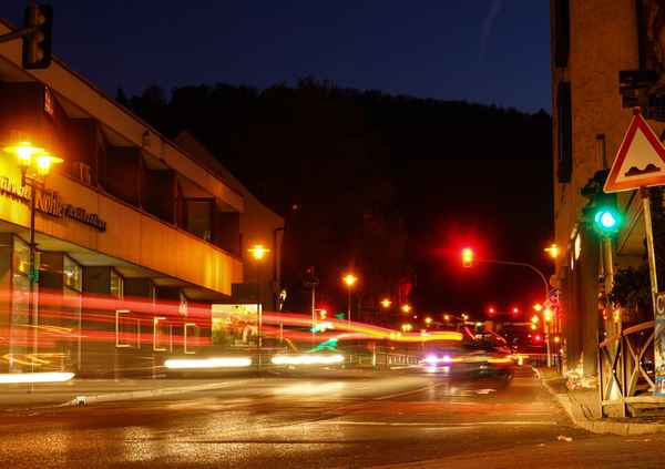 Abendverkehr in der Stadt