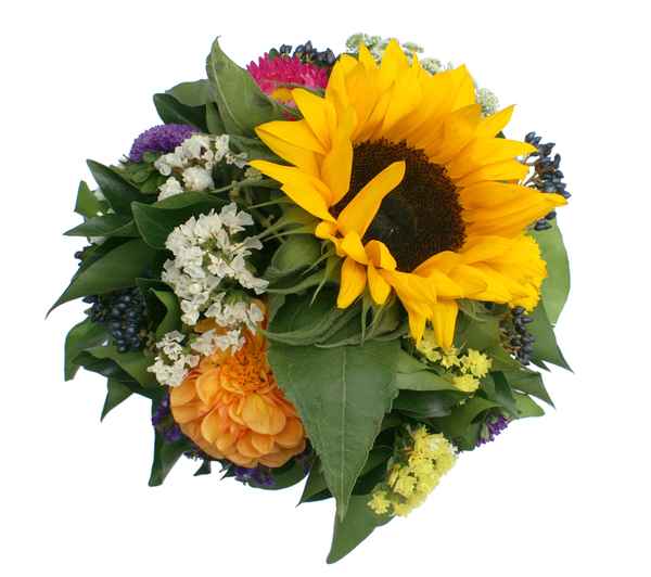 Geburtstagsstrauß mit Sonnenblume