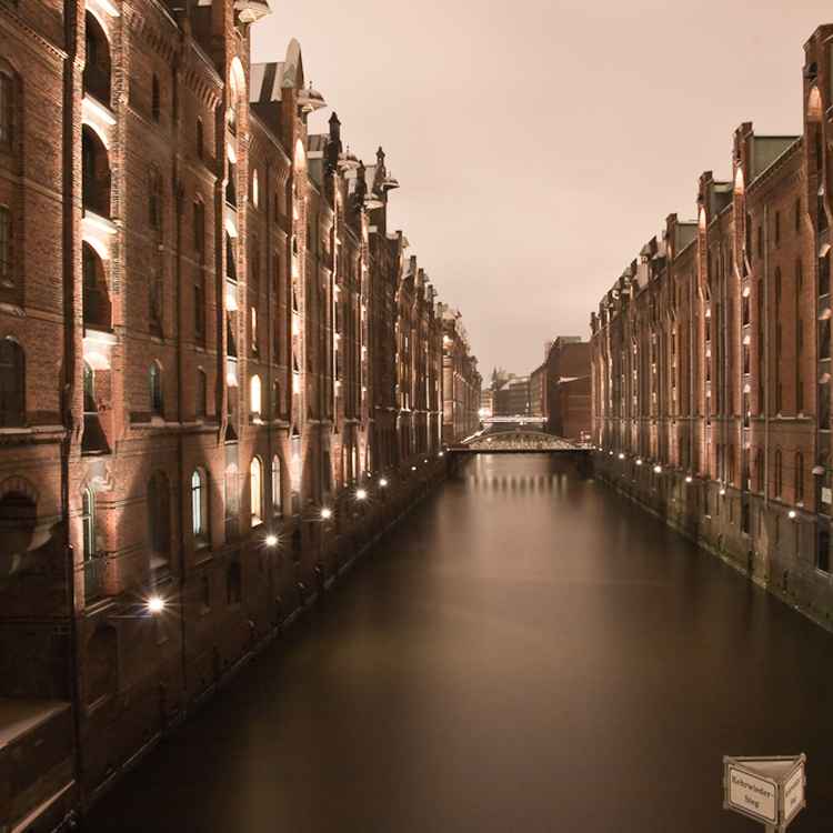 Speicherstadt bei Nacht