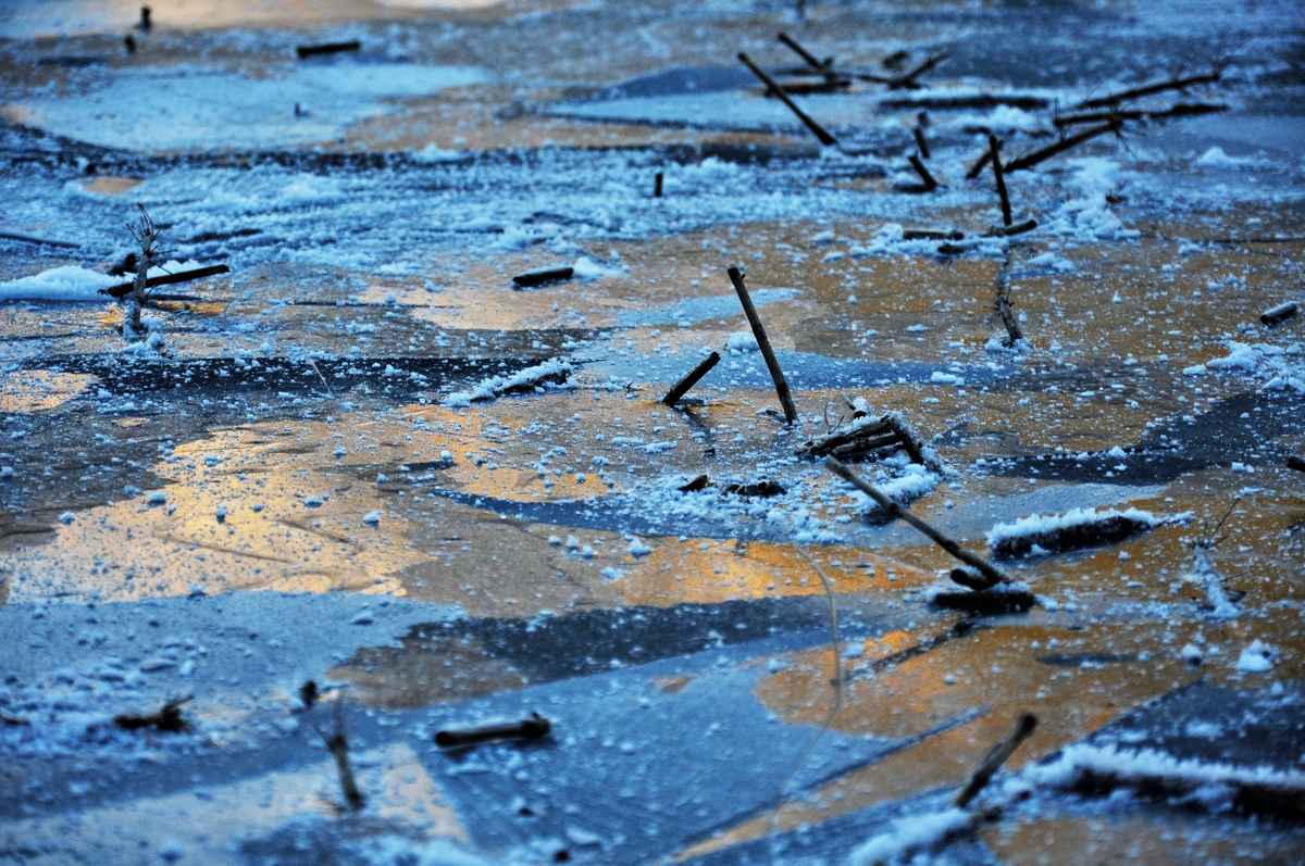 Geometrische Eismuster