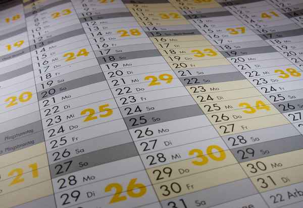 Kalendarium neutral Monate Tage