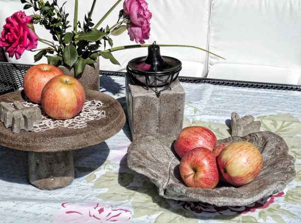 Betondeko für den Garten