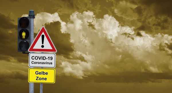 Corona-Ampel – gelbe Zone
