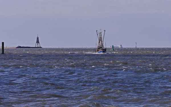 Die Elbmündung in die Nordsee