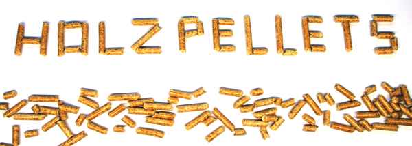 Holzpellets Schriftzug