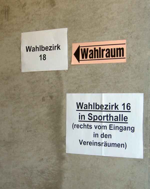 Wahl 2009, Wahlraum