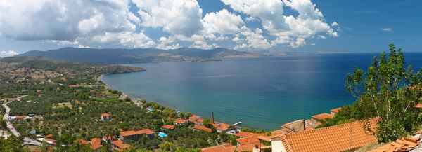 Ausblick vom Kastro Mythimna/Molivos, Insel Lesbos