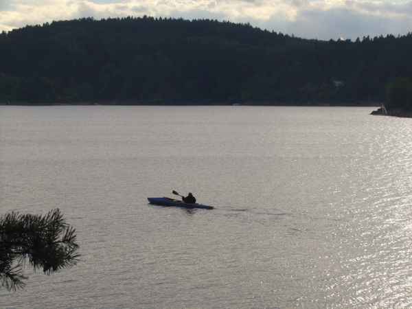 Faltboot auf dem Orlik-Stausee