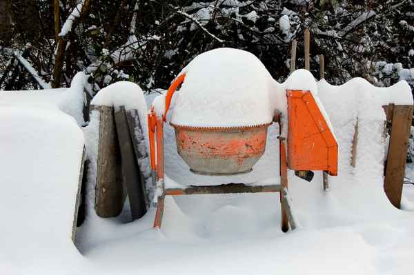 Baustellenruhe im Winter