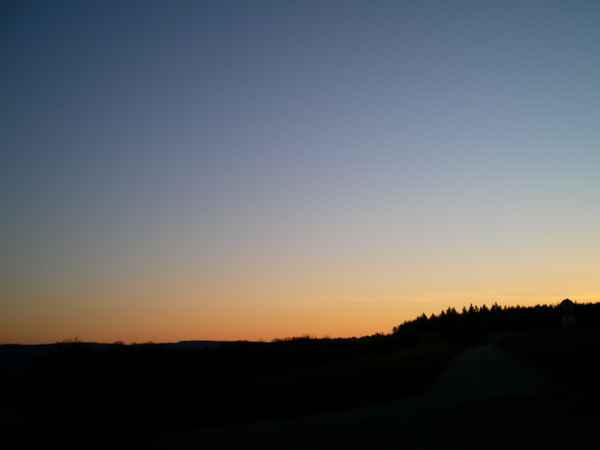 Das Abendrot im Spessart