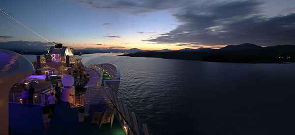 Olbia Sardinien in der Abenddämmerung