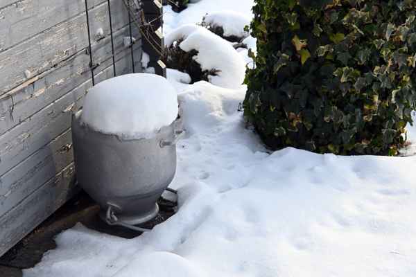 Milcheimer mit Schneehaube