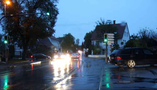 Nässe in der Dämmerung