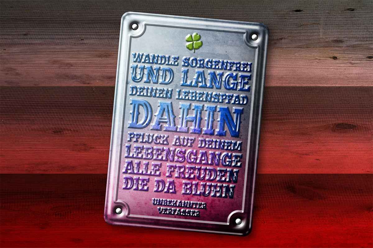 Blech/Emailschild 2