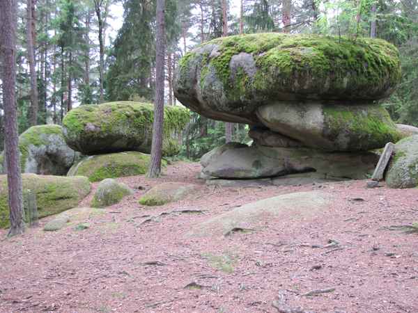 Pilzstein-Granitblock in der Blockheide