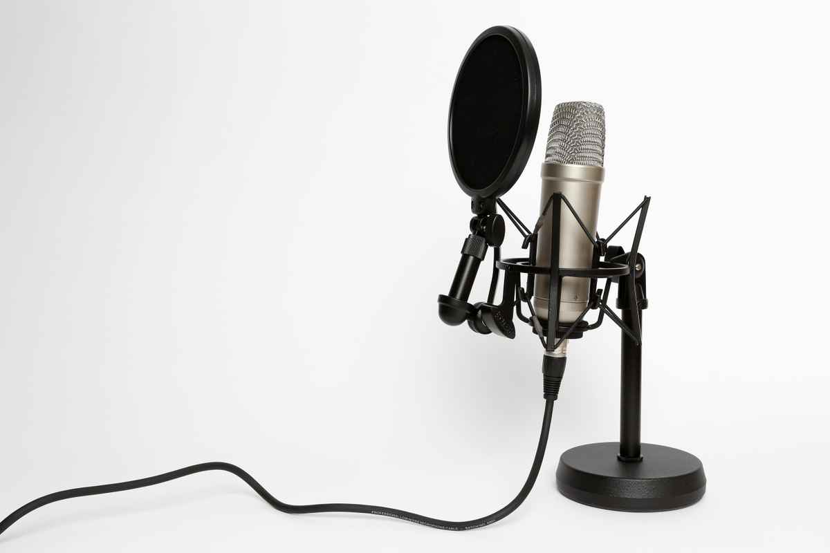 Großmembran-Mikrophon mit Pop-Schutz