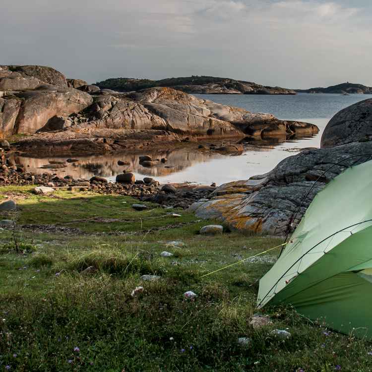 Zelten auf der eigenen Insel