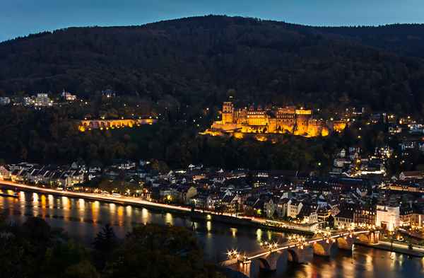 Heidelberg  zur blauen Stunde