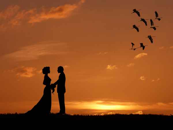 Romantik mit Sonnenaufgang