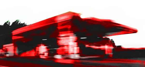 Rotes Tuch Tankstelle