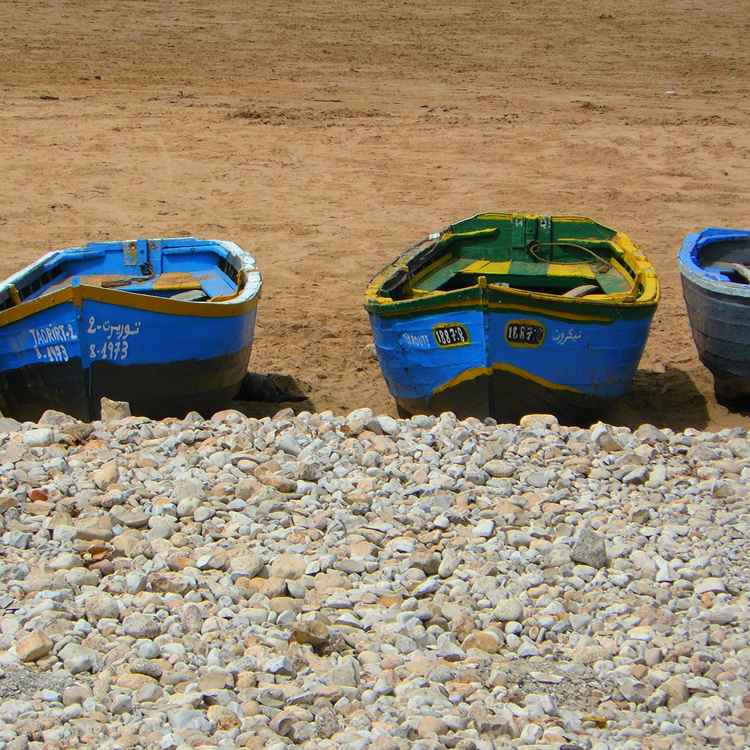 Boote am Strand