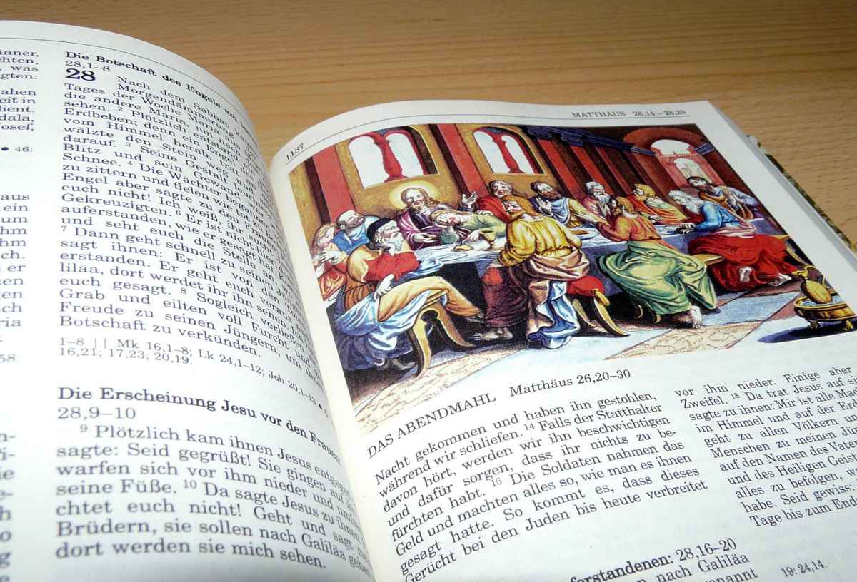 Abendmahl - Kupferstich von Matthäus Merian