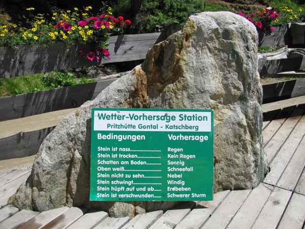 Wettervorhersage  originelles Schild!