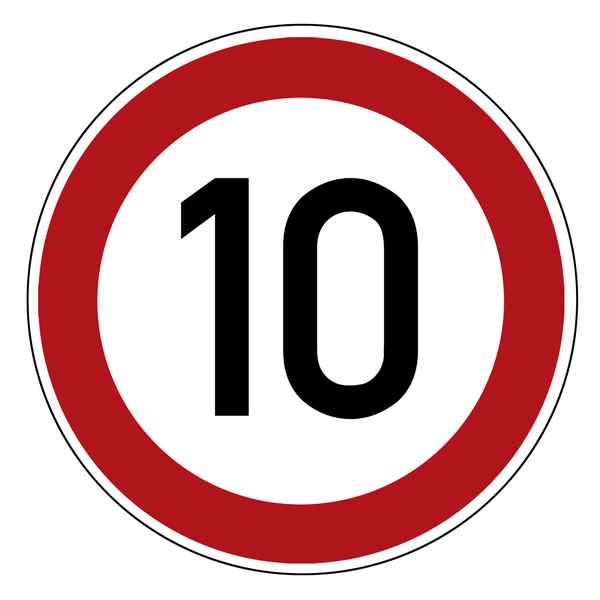 Geschwindigkeitsbegrenzung, Höchstgeschwindigkeit, Verbotsschild