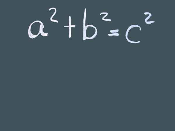 a² + b² = c²