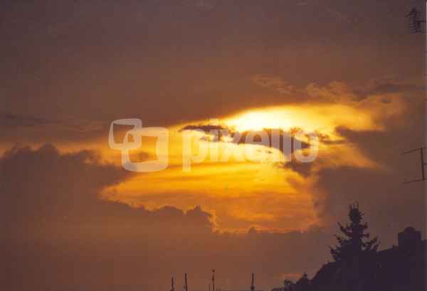 Sonnenuntergang vom Balkon