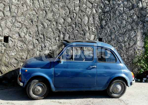 fiat 500 blau