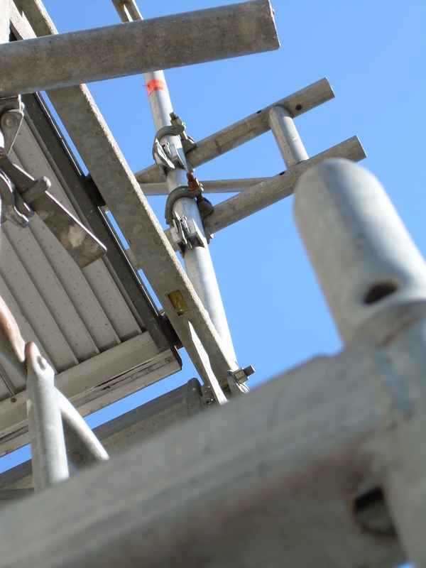 Stahlgerüst im Detail