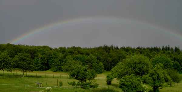 Regenbogen über dem Horizont