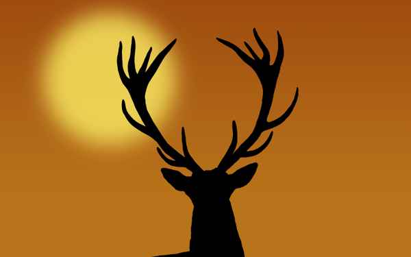 Silhouette Hirschgeweih 01